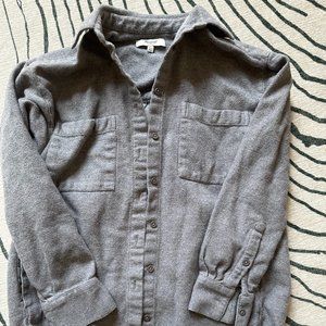 Madewell Flannel Sunday Shirt Gray Sz XXS